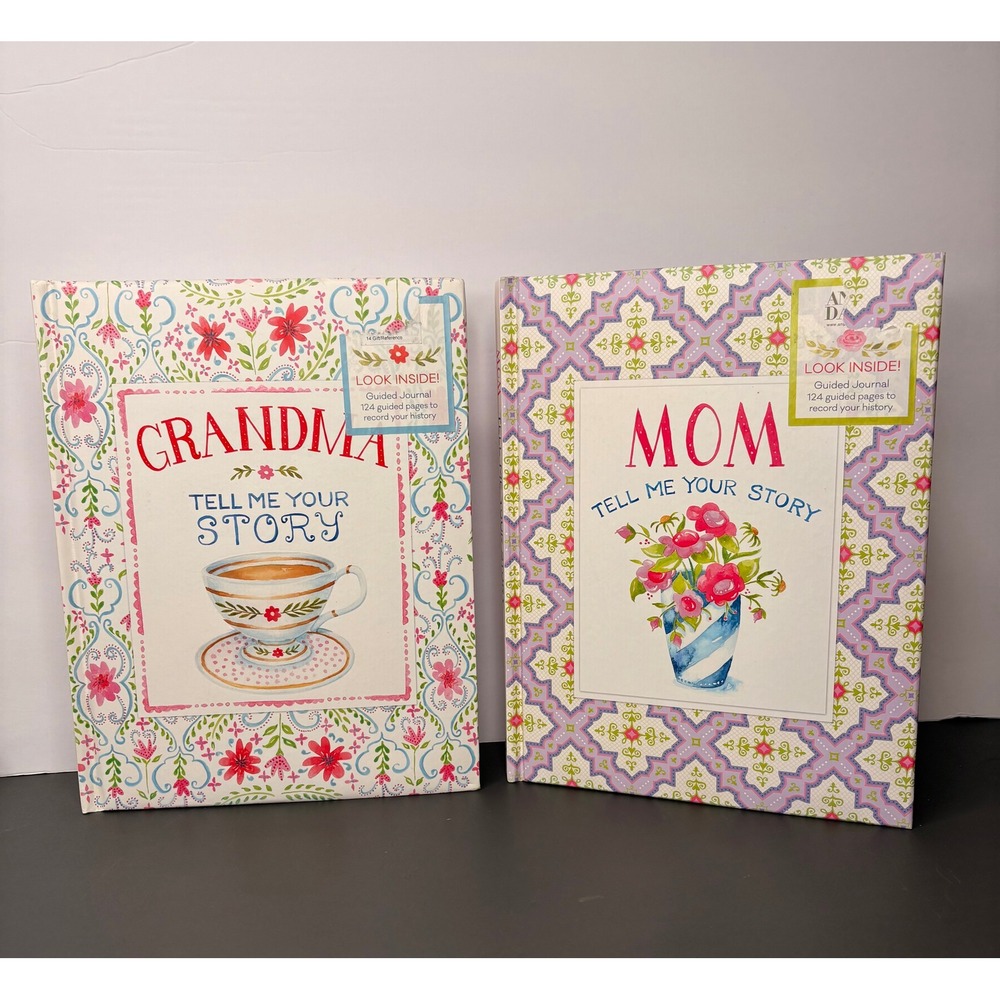 New Seasons Guided Journal Mom Grandma Multi Color Like New Floral 2 Pack